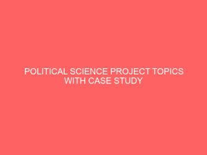 political science research topics in nigeria