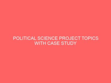 political science research project pdf