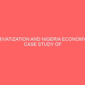 privatization and nigeria economy a case study of phcn 58089
