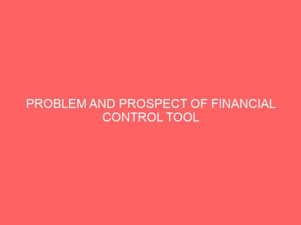 problem and prospect of financial control tool 56611