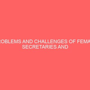 problems and challenges of female secretaries and achievement of organization efficiency 64751