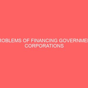 problems of financing government corporations 61958