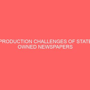 production challenges of state owned newspapers 43182