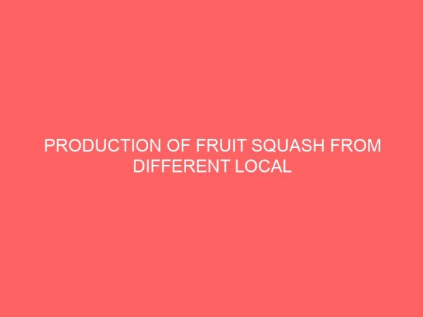 production of fruit squash from different local fruits 45584