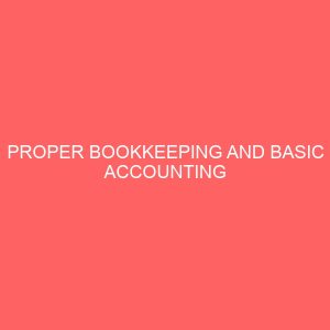 proper bookkeeping and basic accounting procedures in small scale enterprises 59637