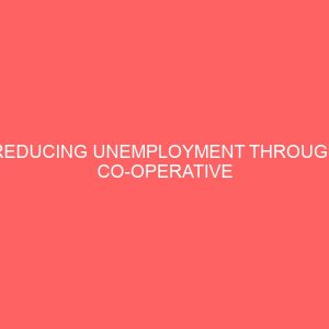 reducing unemployment through co operative movement 78911