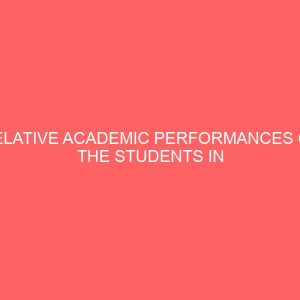 relative academic performances of the students in junior secondary schools certificate examination in accounting 58240