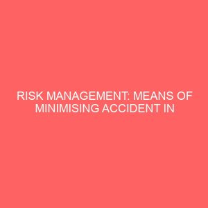 risk management means of minimising accident in the aviation industry in nigeria 2 80656