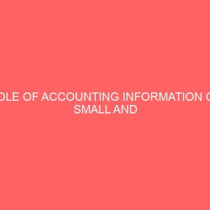 role of accounting information on small and medium scale business in nigeria 55386