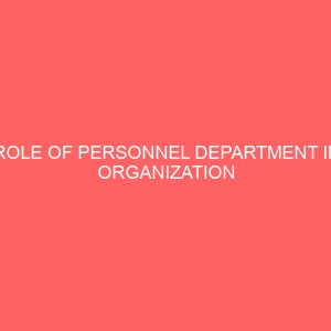 role of personnel department in organization 83866