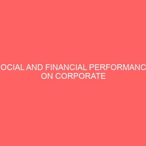 social and financial performance on corporate governance 55951