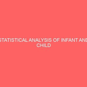 statistical analysis of infant and child mortality rate 63042
