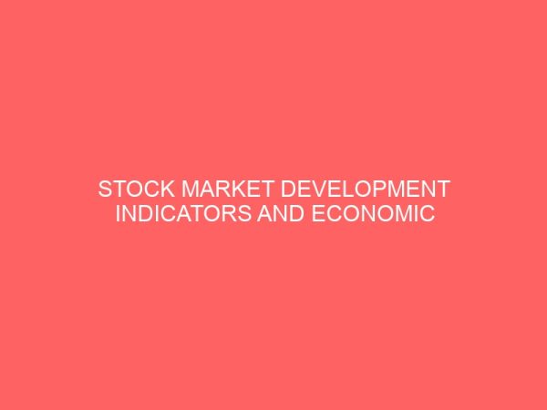 stock market development indicators and economic growth in nigeria 64093