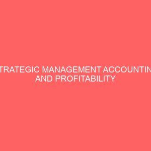 strategic management accounting and profitability of firms in nigeria 55885