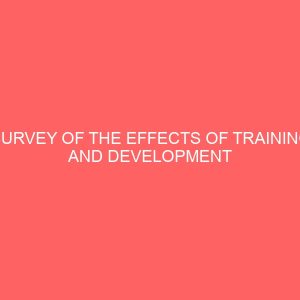 survey of the effects of training and development on the productivity of secretarial staff at union bank of nigeria plc a case study of enugu 63041