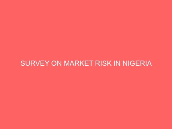 survey on market risk in nigeria 80932
