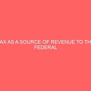 tax as a source of revenue to the federal government of nigeria 56619