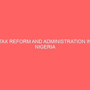 tax reform and administration in nigeria 78578
