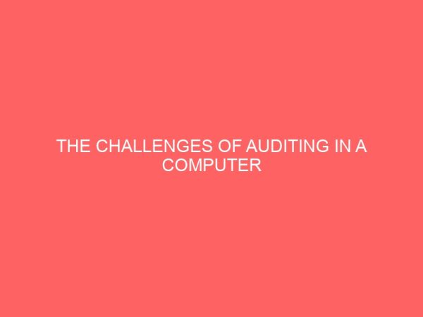 the challenges of auditing in a computer environment 59049