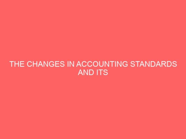 the changes in accounting standards and its impact on financial statement 59538