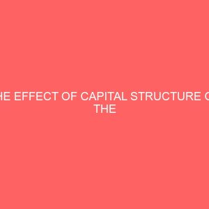 the effect of capital structure on the profitability of quoted insurance companies in nigeria 55870