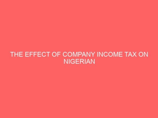 the effect of company income tax on nigerian economy 1981 2017 56149
