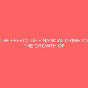 the effect of financial crime on the growth of small medium scale businesses 57167