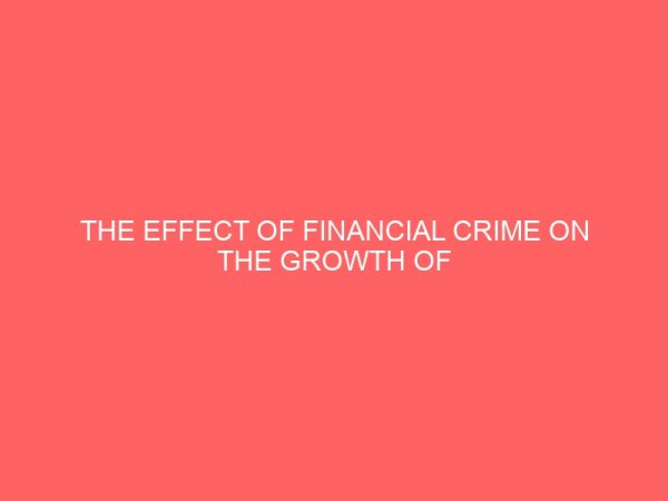 the effect of financial crime on the growth of small medium scale businesses 57167