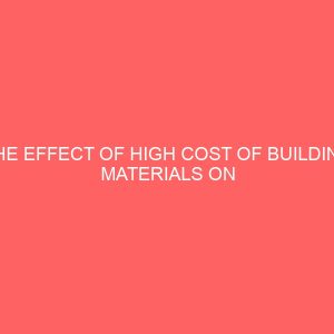the effect of high cost of building materials on property development 45836