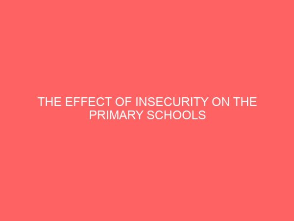 the effect of insecurity on the primary schools in katsina states in nigeria 44813