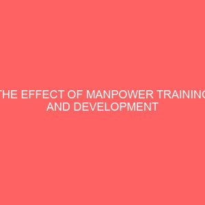 the effect of manpower training and development on organizational goal attainment 84145