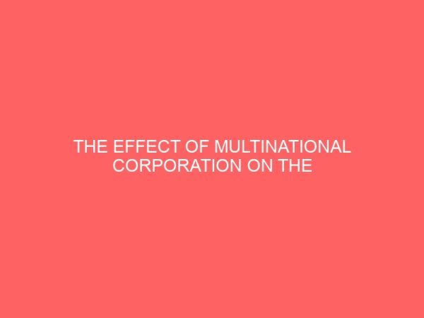 the effect of multinational corporation on the nigeria economy 56622