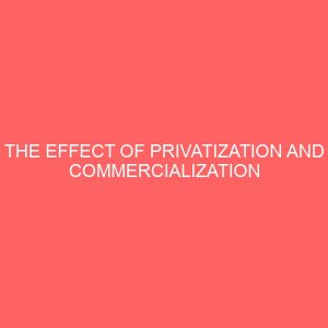 the effect of privatization and commercialization of government owned companies in a depressed economy like nigeria 61956