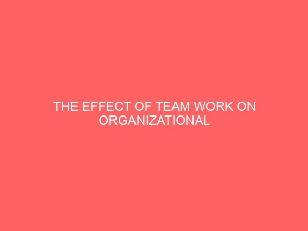the effect of team work on organizational productivity 84093