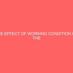 the effect of working condition on the performance of secretaries in an orgenization 84119
