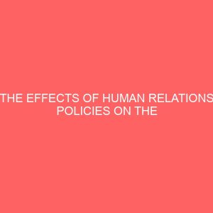 the effects of human relations policies on the performance of secretaries in emenite plc 64846