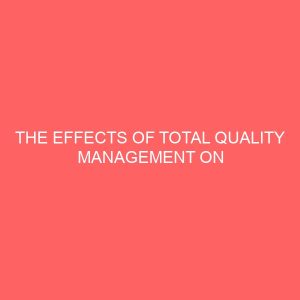 the effects of total quality management on productivity using the profit model 61412
