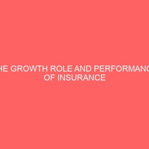 the growth role and performance of insurance industry in developing country 80098