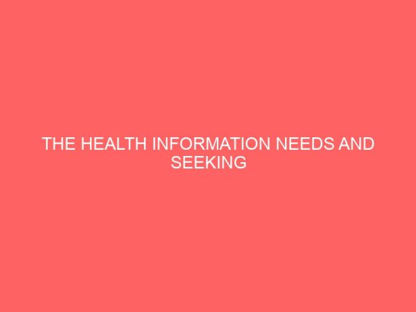 the health information needs and seeking strategies of new students 44363