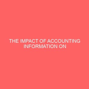 the impact of accounting information on management decision 55105