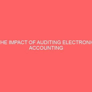 the impact of auditing electronic accounting system on corporate performance 61715