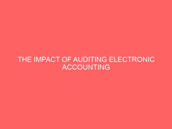 the impact of auditing electronic accounting system on corporate performance 61715