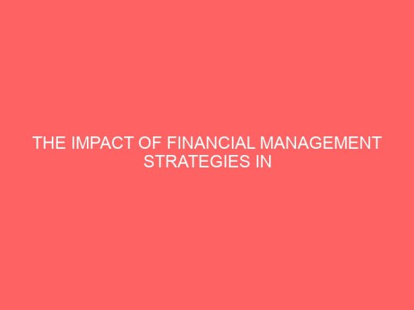 the impact of financial management strategies in the management of public enterprise 55642