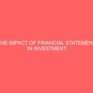 the impact of financial statement in investment decision 57847