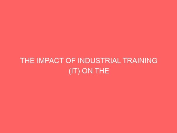 the impact of industrial training it on the students of accountancy department 59175