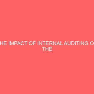 the impact of internal auditing on the profitability of money deposit bank 61711