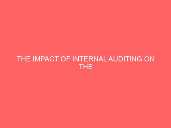 the impact of internal auditing on the profitability of money deposit bank 61711