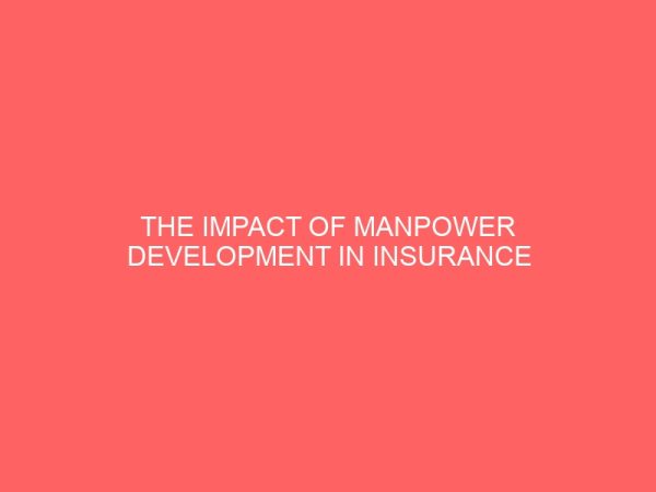 the impact of manpower development in insurance industry 80094