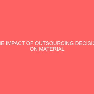 the impact of outsourcing decision on material availability 78924