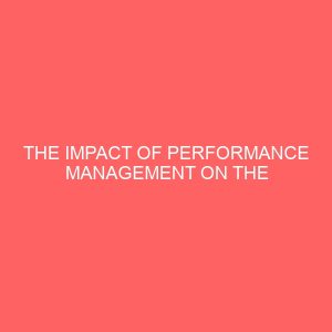 the impact of performance management on the profitability of manufacturing firms in nigeria 55675